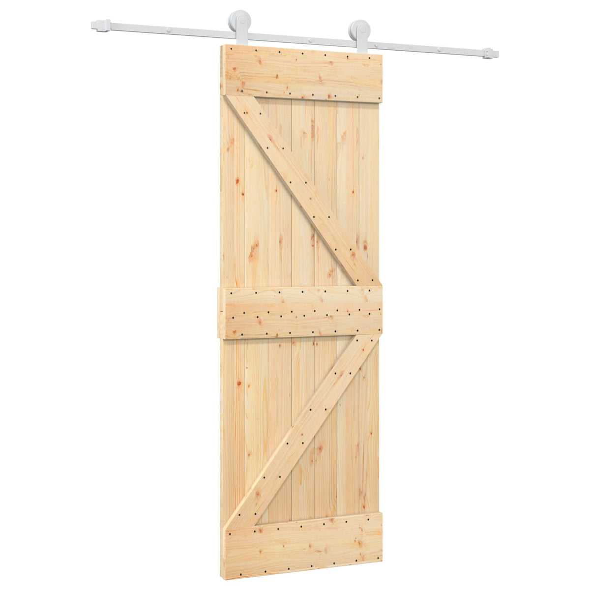 Skjutdörr 70 x 210 cm Massiv furuträdörr (obehandlad)