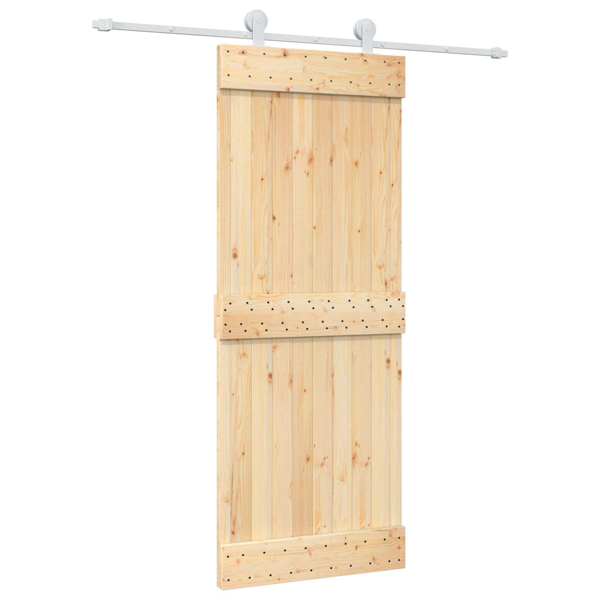 Skjutdörr 80 x 210 cm Massiv furuträdörr (obehandlad)