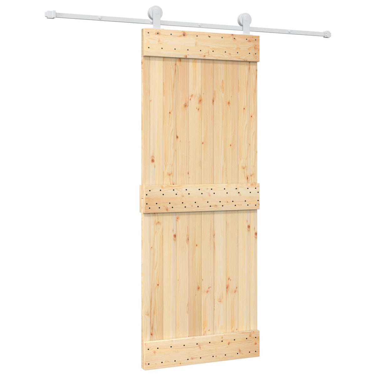 Skjutdörr 80 x 210 cm Massiv furuträdörr (obehandlad)