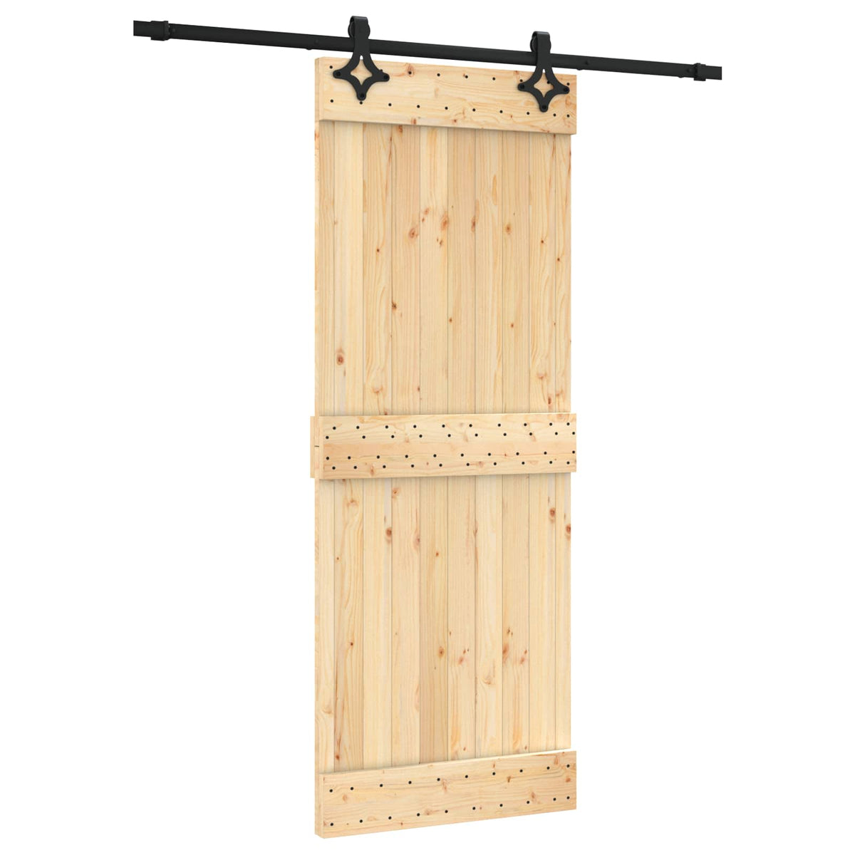 Skjutdörr 80 x 210 cm Massiv furuträdörr (obehandlad)