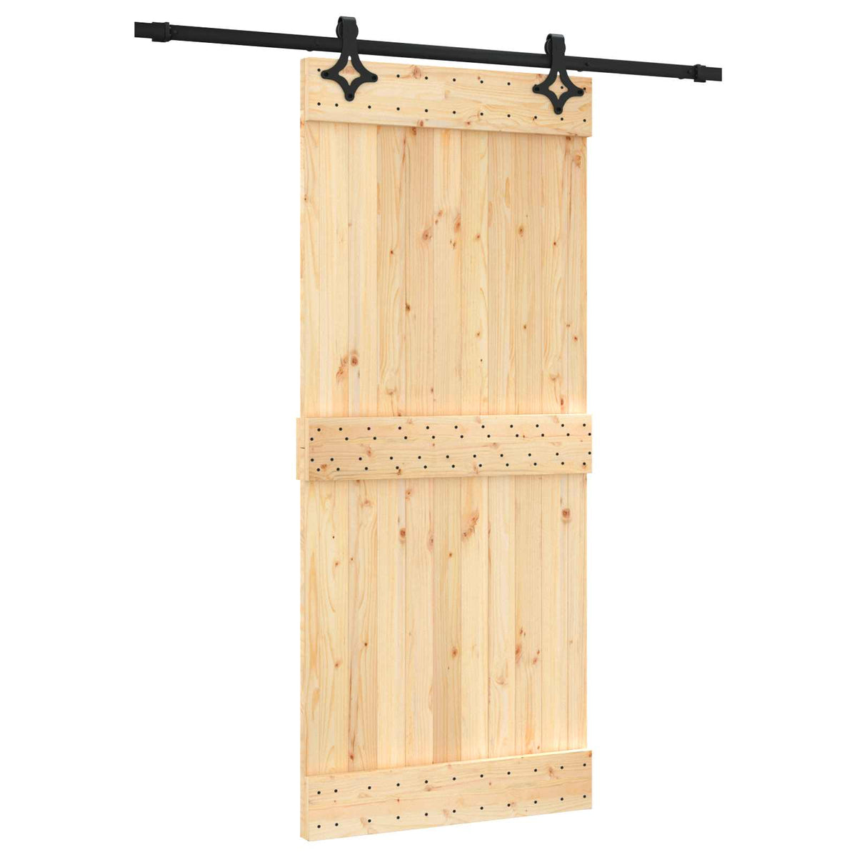 Skjutdörr 90 x 210 cm Massiv furuträdörr (obehandlad)