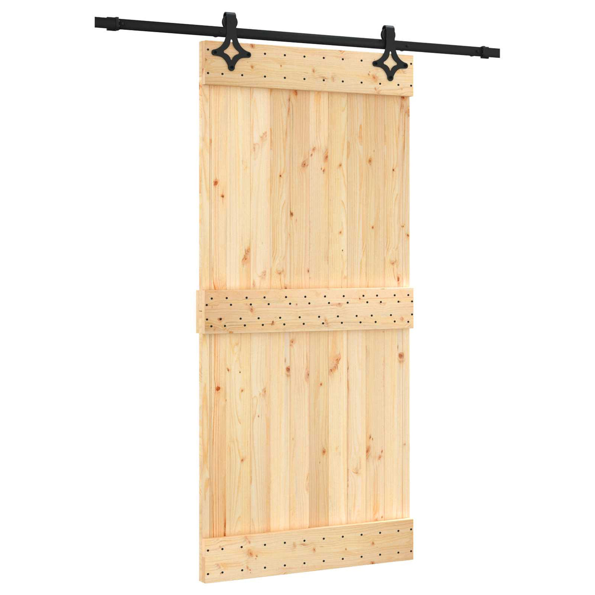 Skjutdörr 95 x 210 cm Massiv furuträdörr (obehandlad)