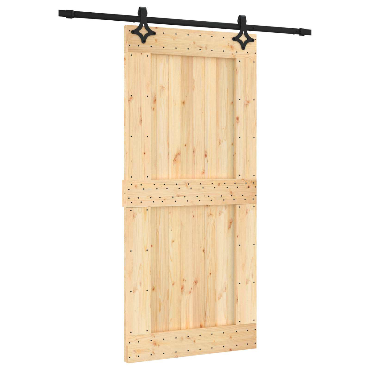 Skjutdörr 95 x 210 cm Massiv furuträdörr (obehandlad)