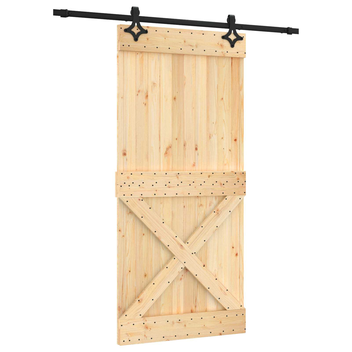 Skjutdörr 95 x 210 cm Massiv furuträdörr (obehandlad)