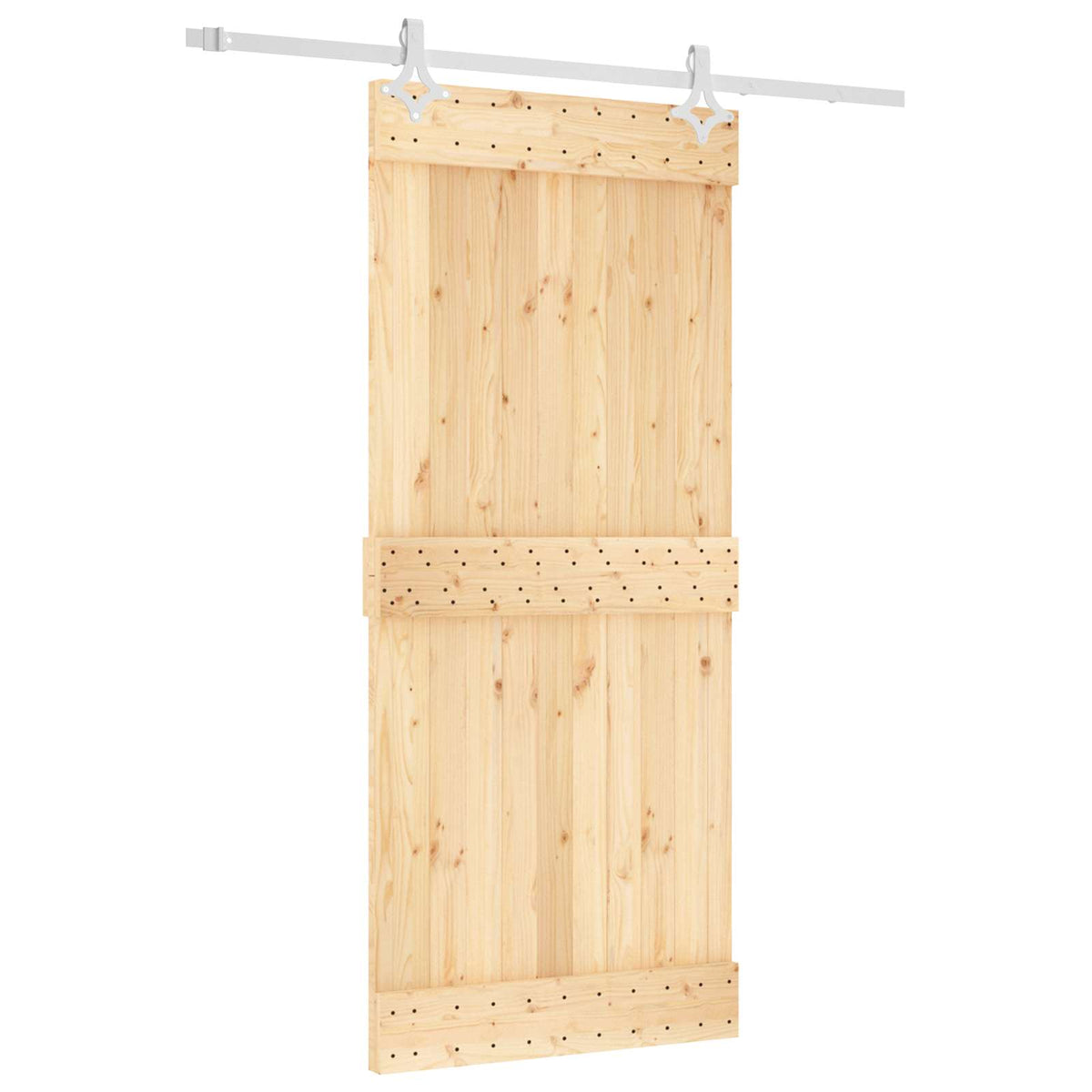 Skjutdörr 90 x 210 cm Massiv furuträdörr (obehandlad)