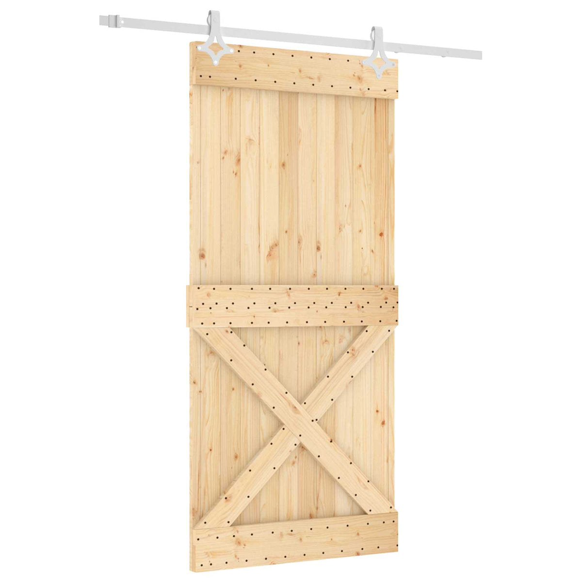 Skjutdörr 95 x 210 cm Massiv furuträdörr (obehandlad)