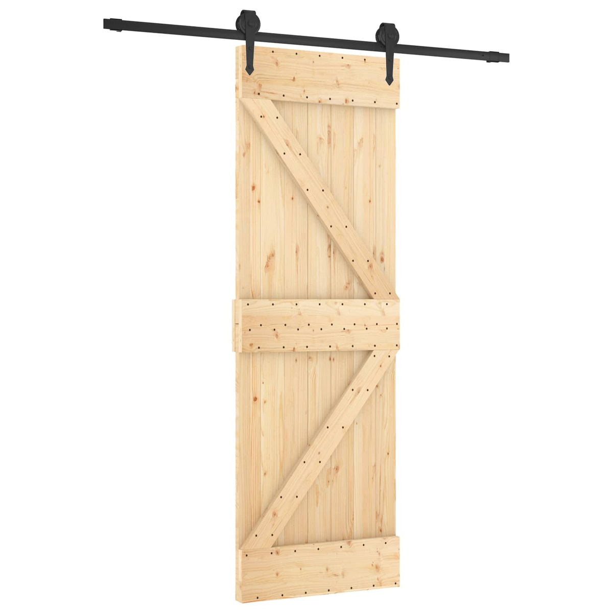 Skjutdörr 70 x 210 cm Massiv furuträdörr (obehandlad)