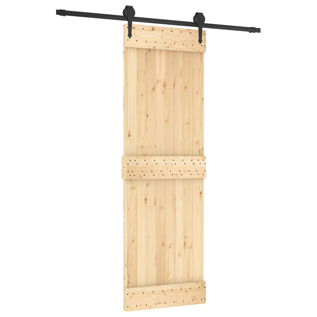 Skjutdörr 70 x 210 cm Massiv furuträdörr (obehandlad)