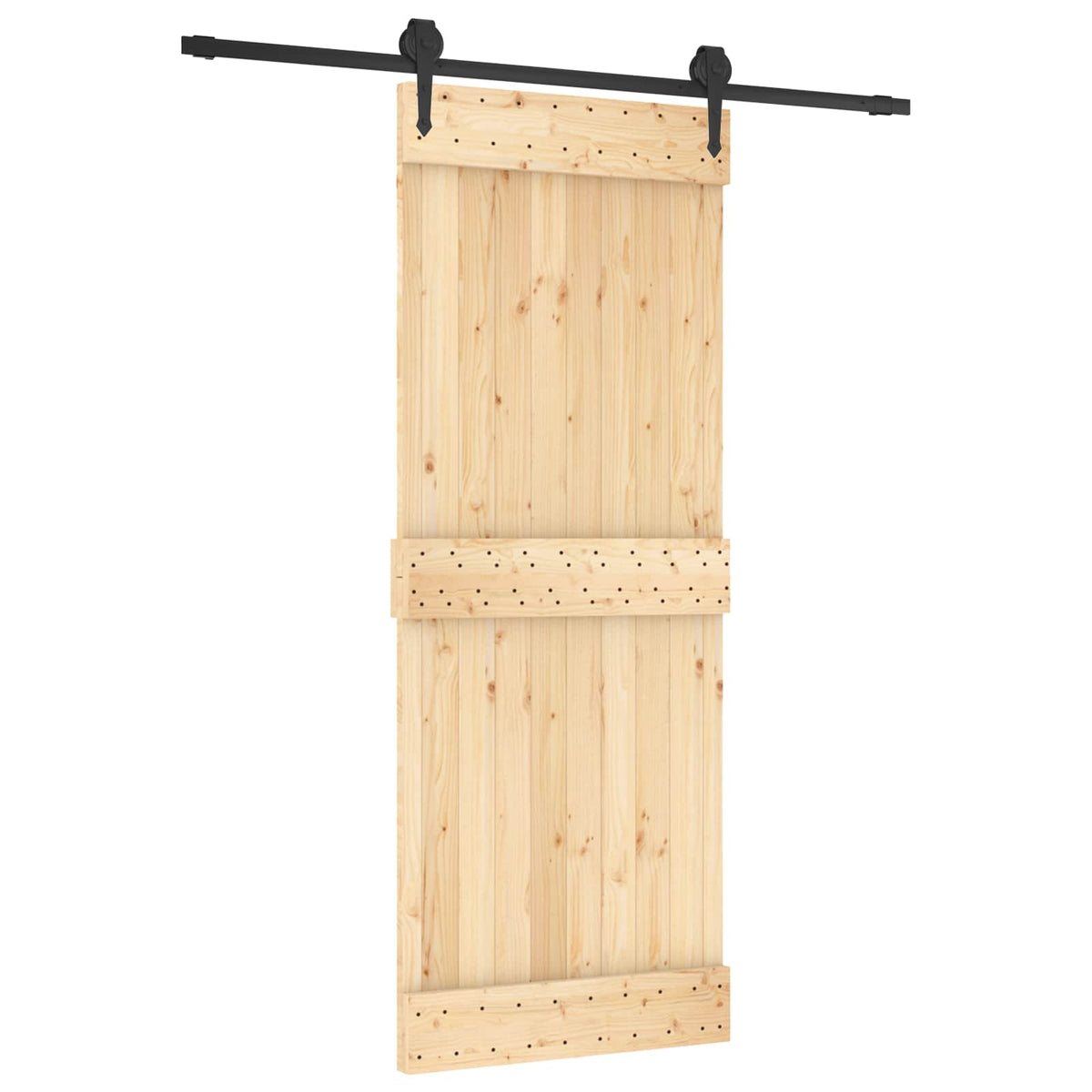 Skjutdörr 80 x 210 cm Massiv furuträdörr (obehandlad)