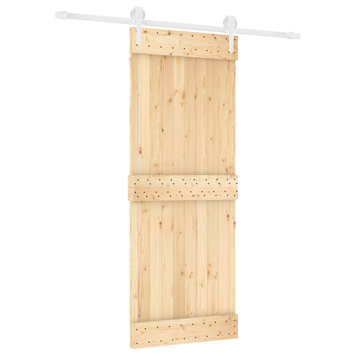 Skjutdörr 80 x 210 cm Massiv furuträdörr (obehandlad)