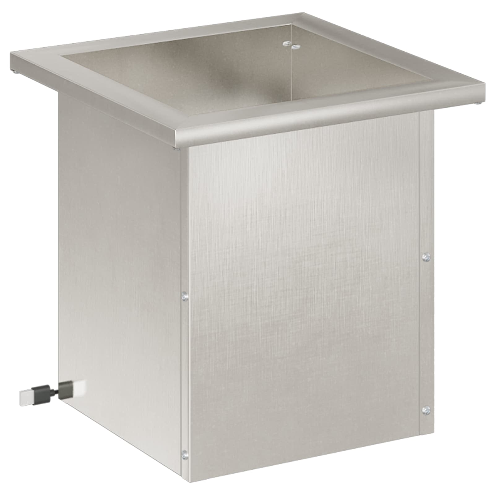 Odlingslåda med LED Silver 30 x 30 x 30 cm Rostfritt stål