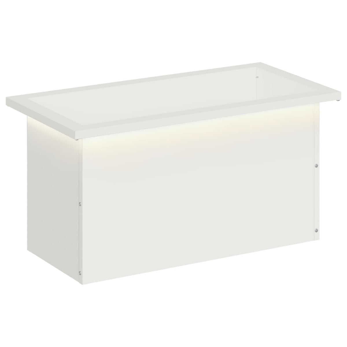 Odlingslåda med LED Vit 30 x 60 x 30 cm Stål