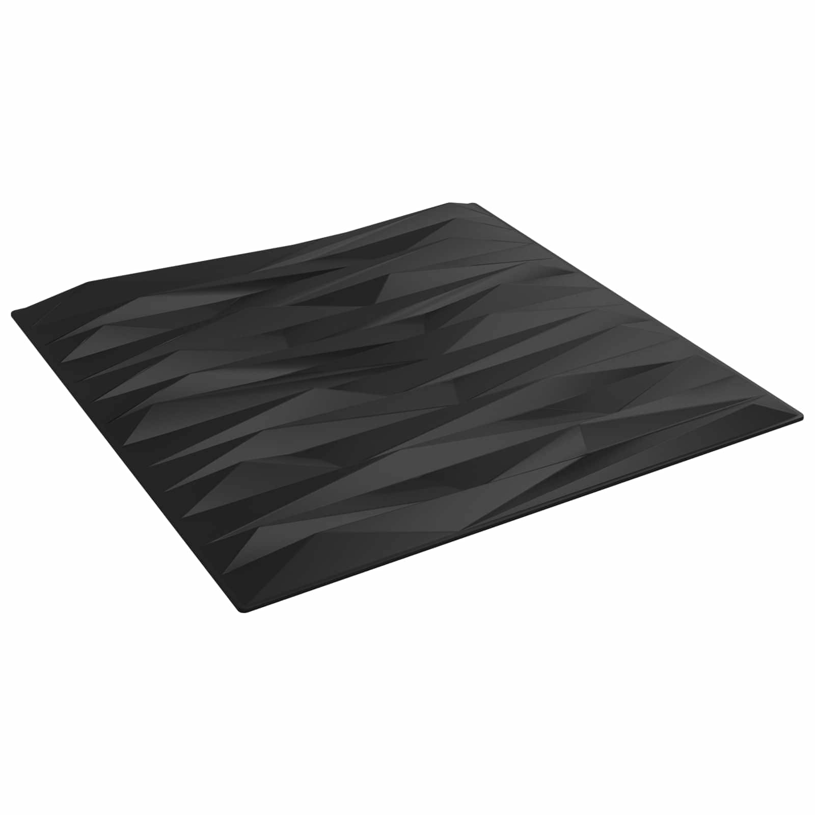 Väggpaneler 48 st 50 x 50 cm Svart Sten XPS Skum