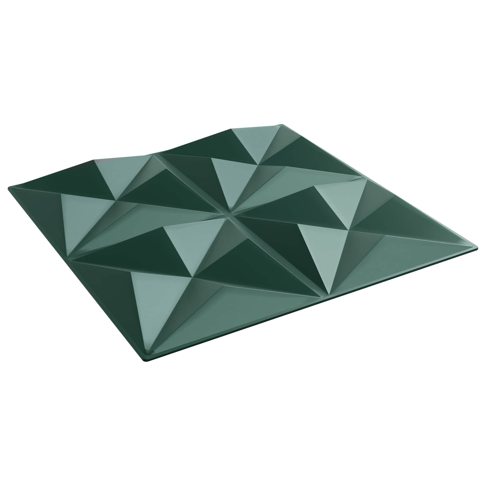 Väggpaneler 12 st 50 x 50 cm Origami Grön XPS Skum