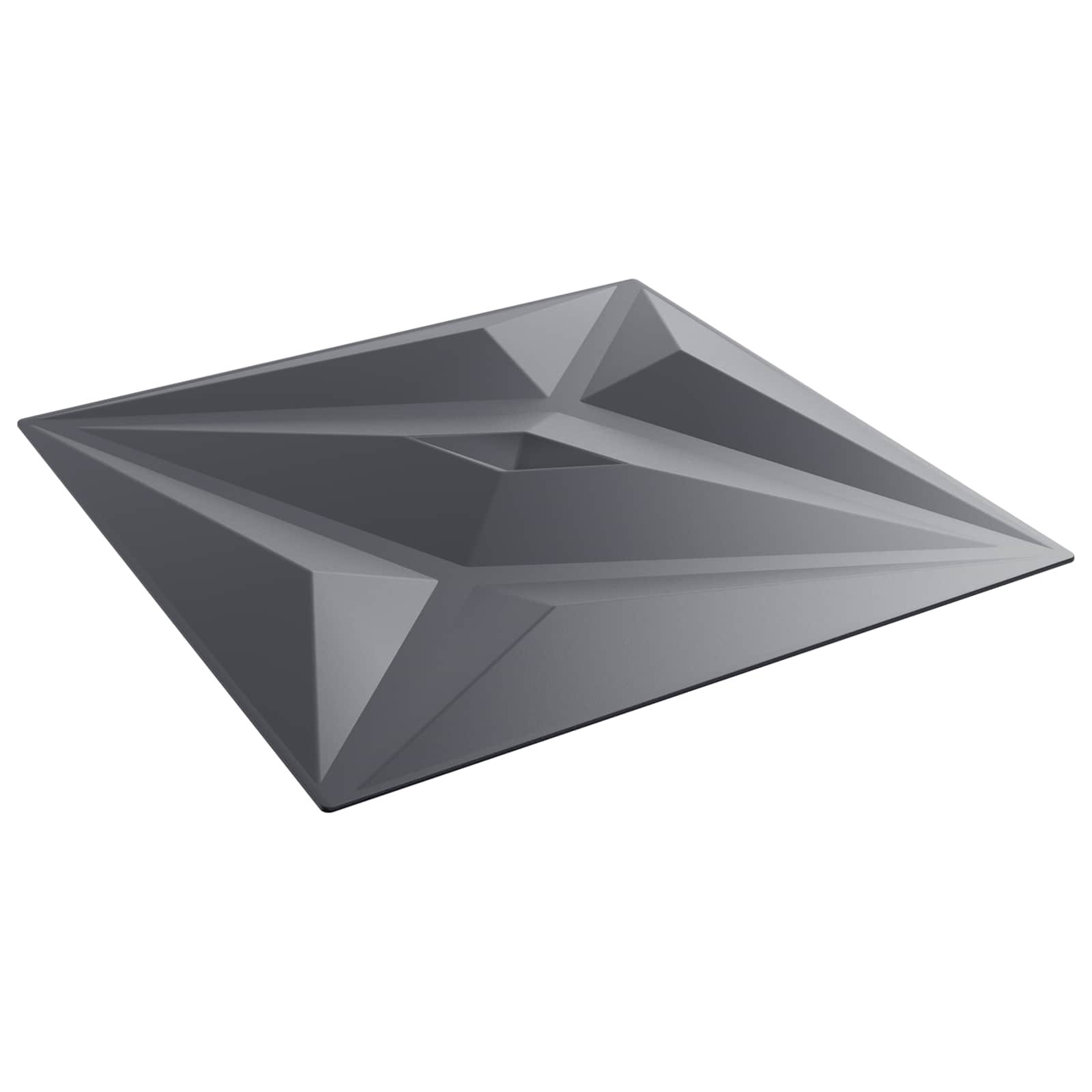 Väggpaneler 12 st 50 x 50 cm Star Grå XPS Skum