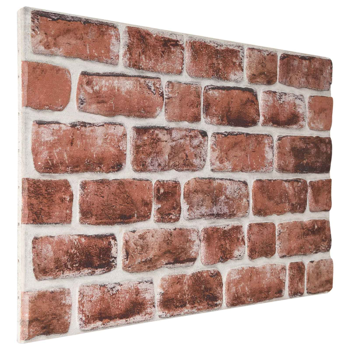Väggpaneler 10 st 100 x 50 cm Mörkbrun och Vit EPS Skum