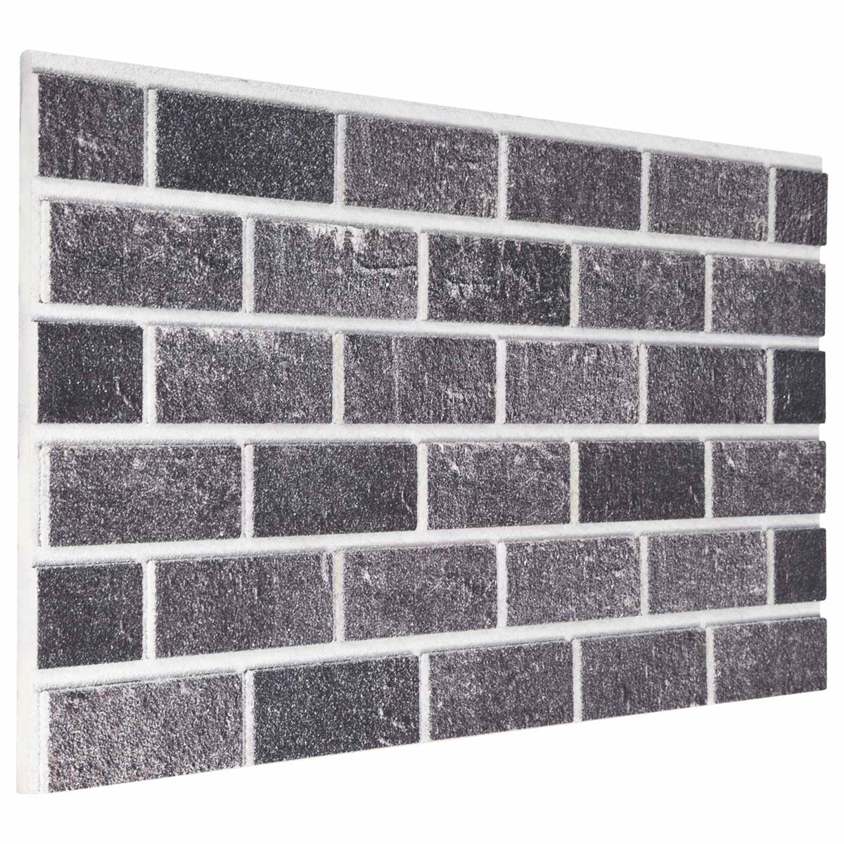 Väggpaneler 10 st 100 x 50 cm Svart och Grå EPS Skum