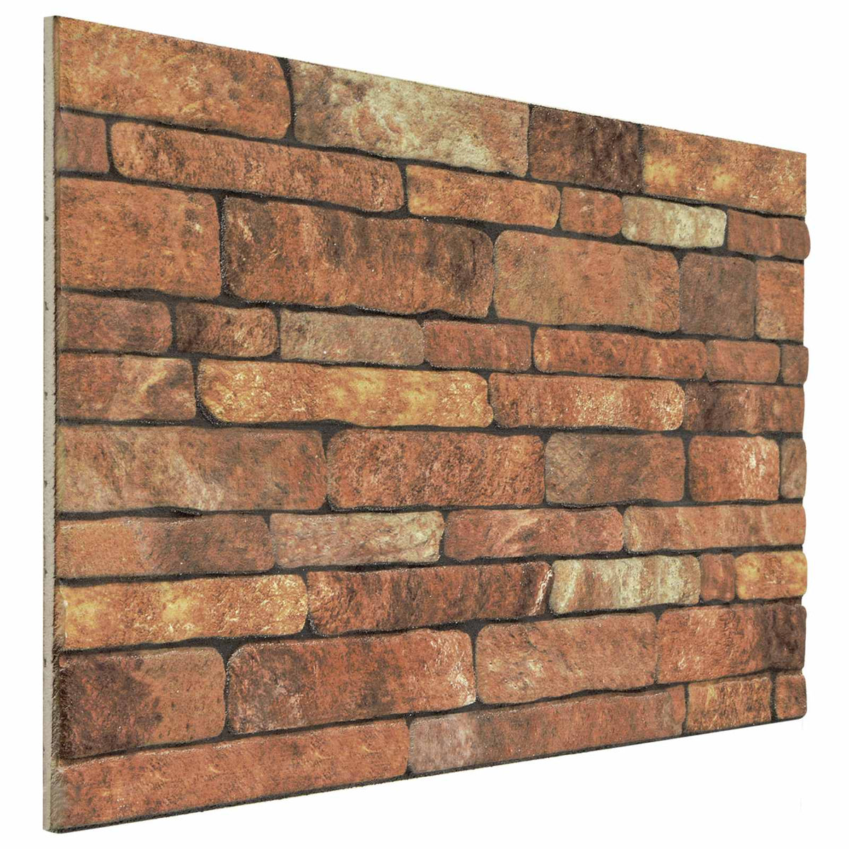 Väggpaneler 10 st 100 x 50 cm Brun och vit EPS Skum