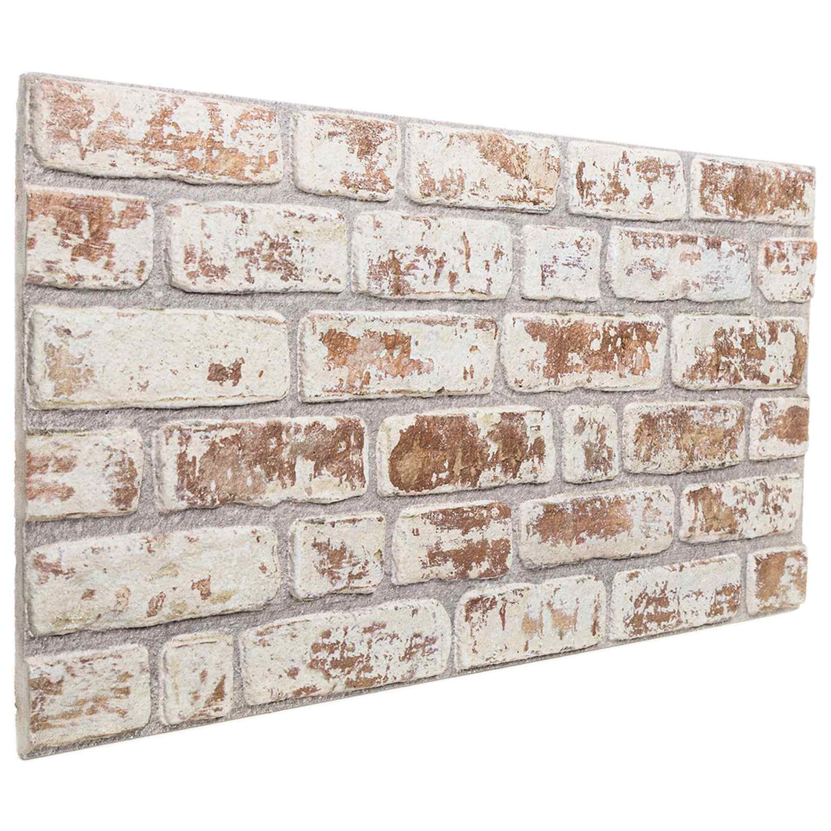 Väggpaneler 10 st 100 x 50 cm Röd och Vit EPS Skum
