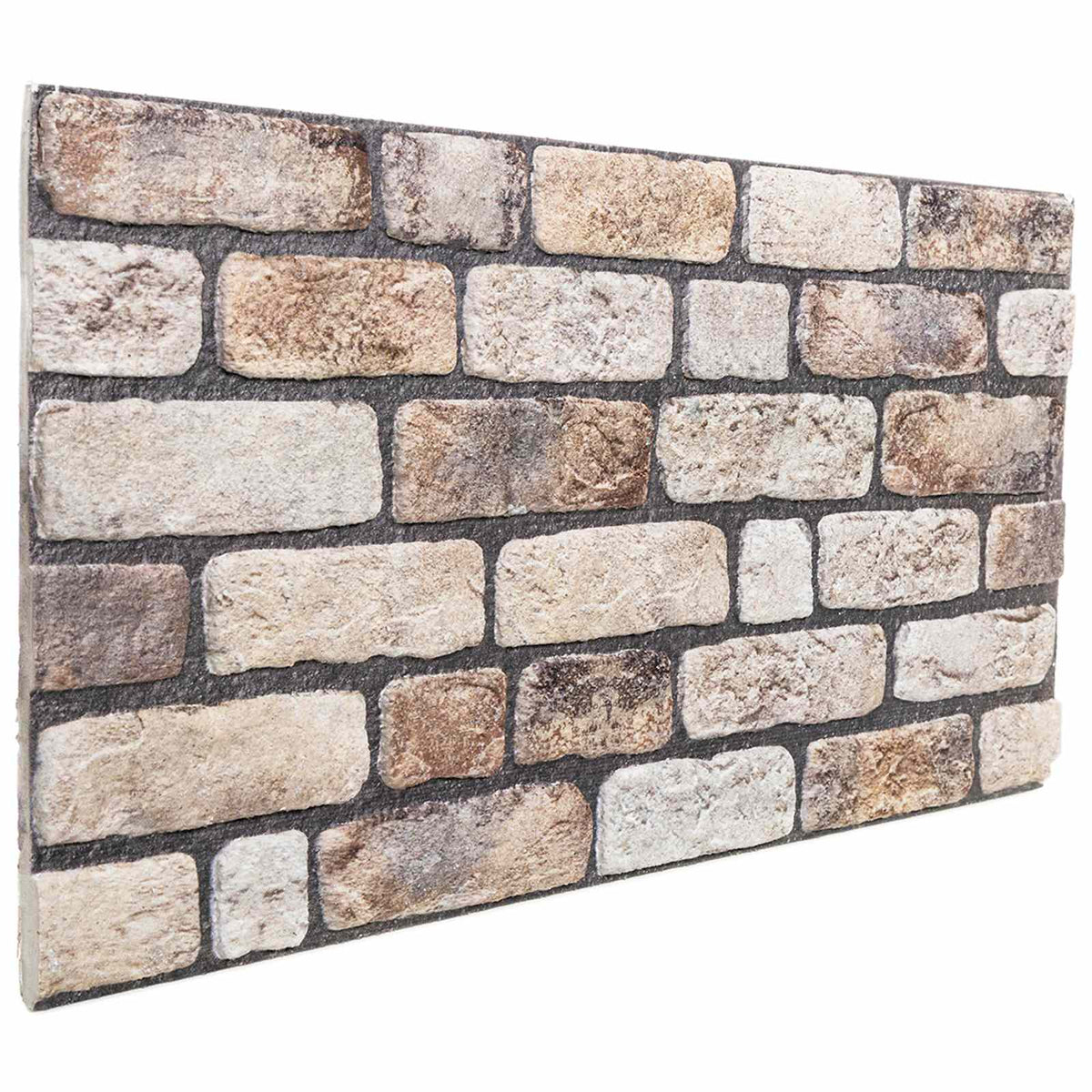 Väggpaneler 10 st 100 x 50 cm Ljusbrun EPS Skum