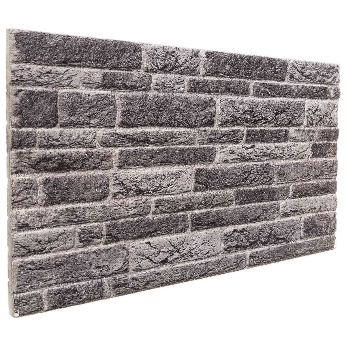 Väggpaneler 10 st 100 x 50 cm Antracit EPS Skum