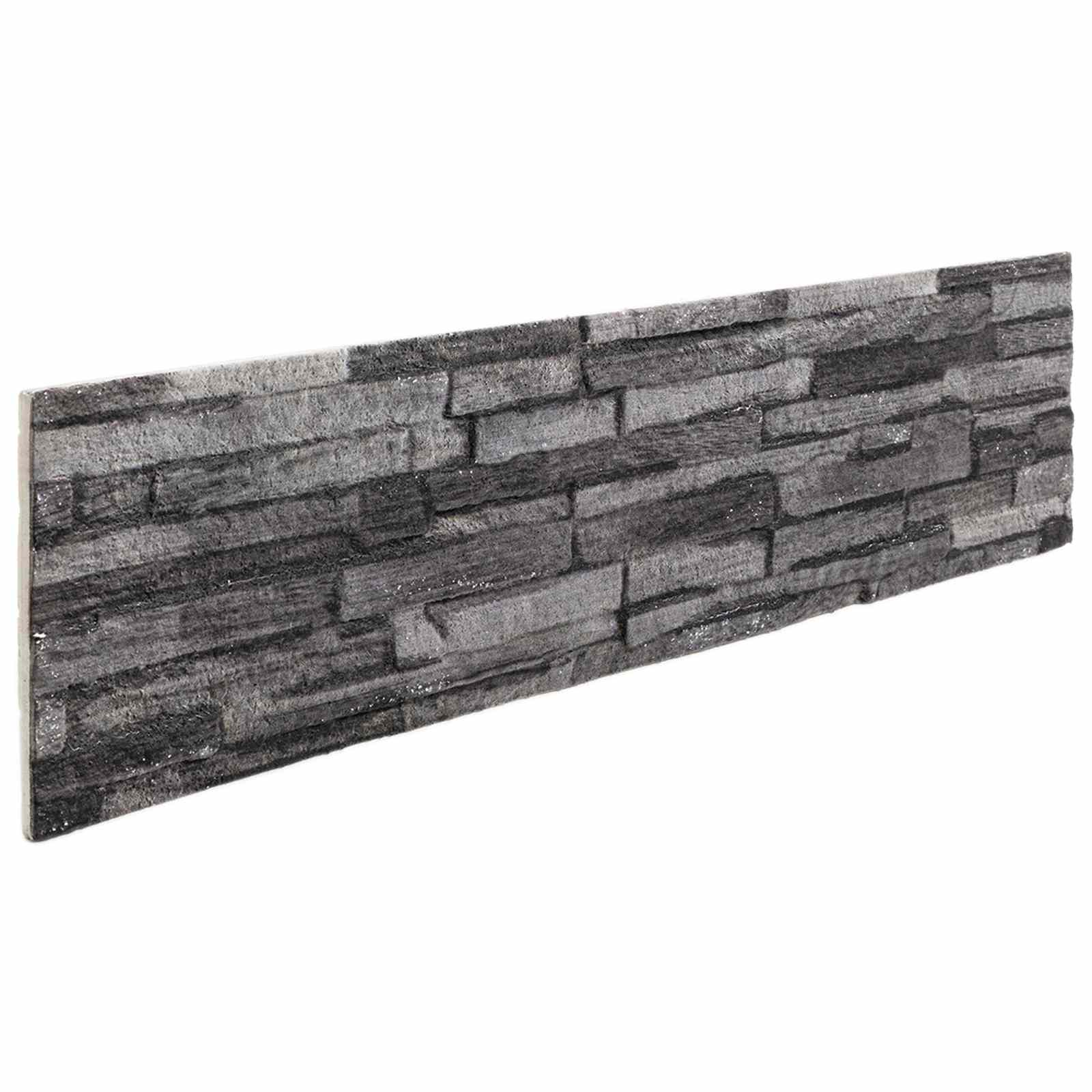 Väggpaneler 10 st 100 x 25 cm Antracit EPS Skum