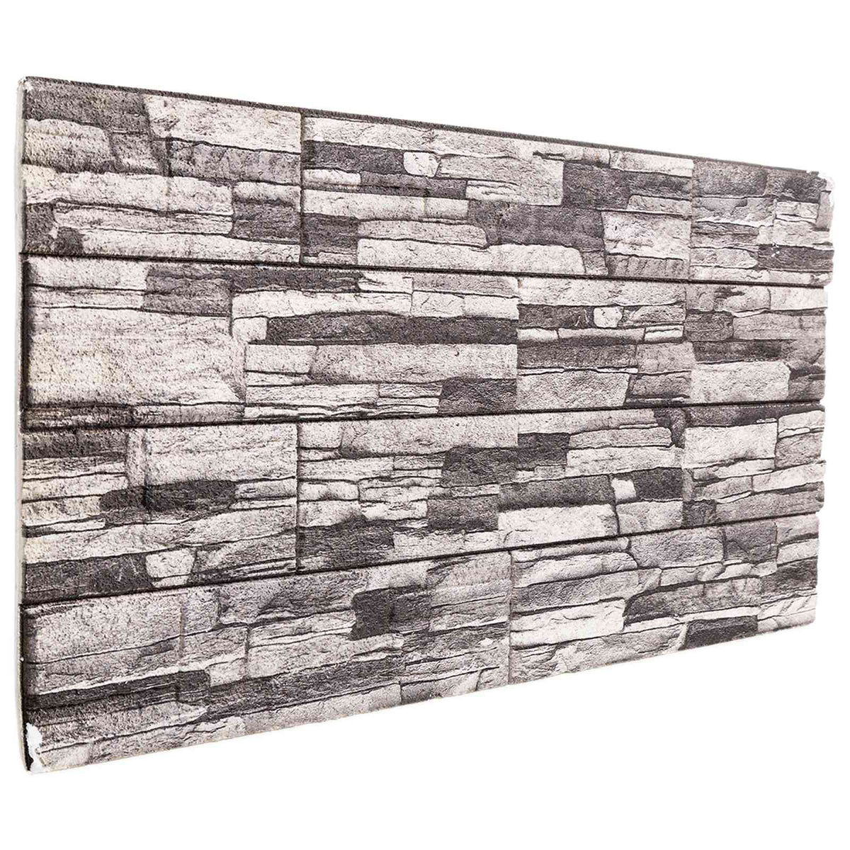 Väggpaneler 10 st 100 x 50 cm Mörkgrå och Ljusgrå EPS Skum