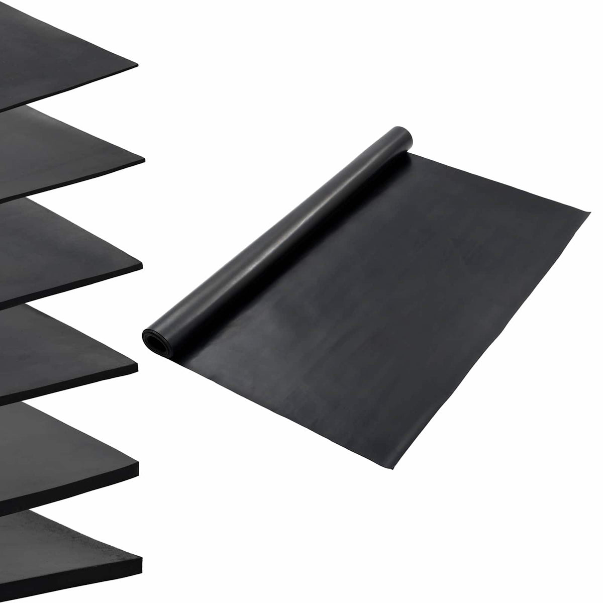 Golvmatta Svart 1,2 x 2 m Gummi