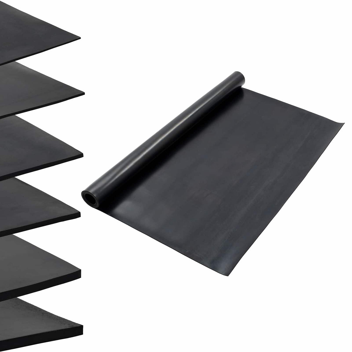 Golvmatta Svart 1,2 x 2 m Gummi