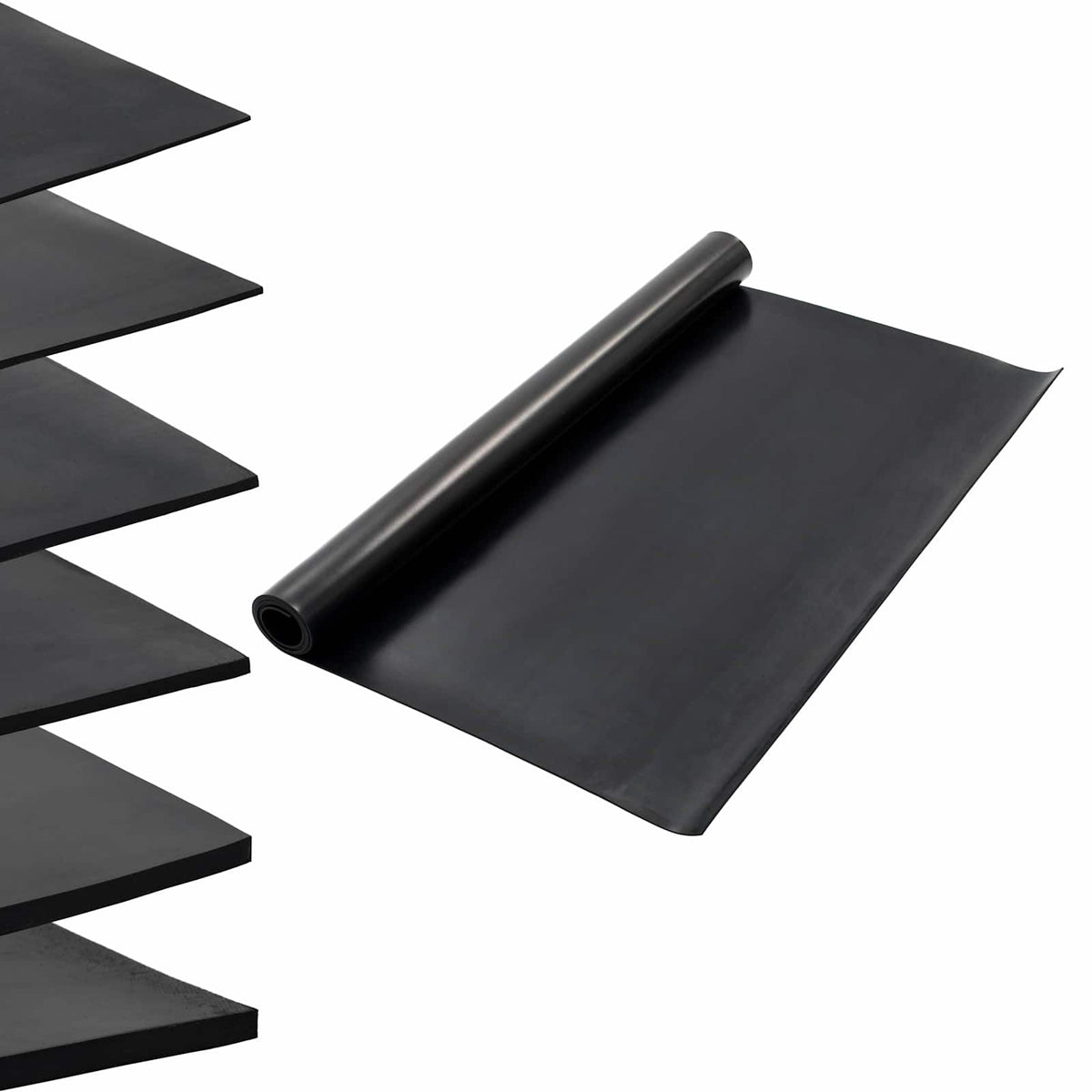 Golvmatta Svart 1,2 x 2 m Gummi
