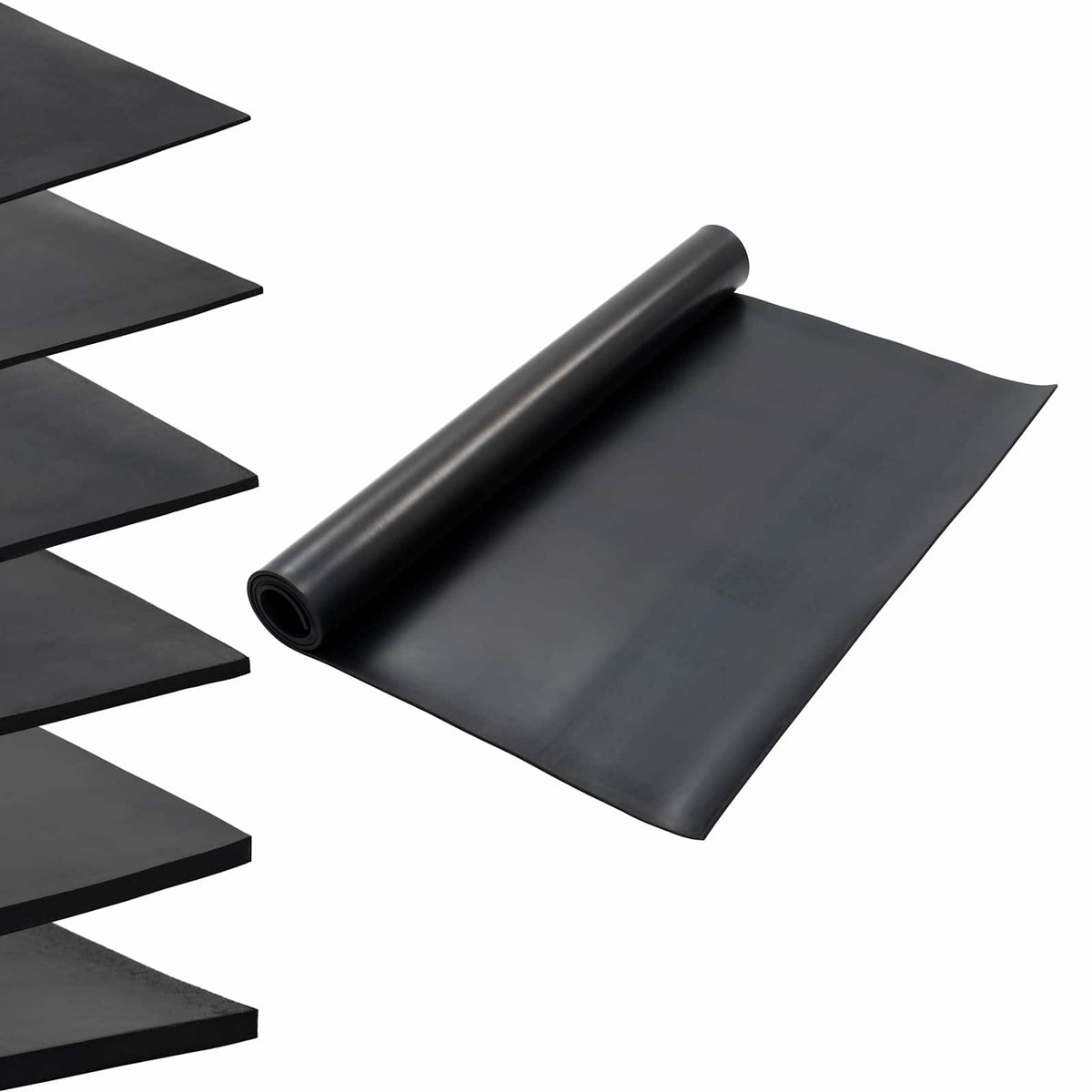 Golvmatta Svart 1,2 x 2 m Gummi