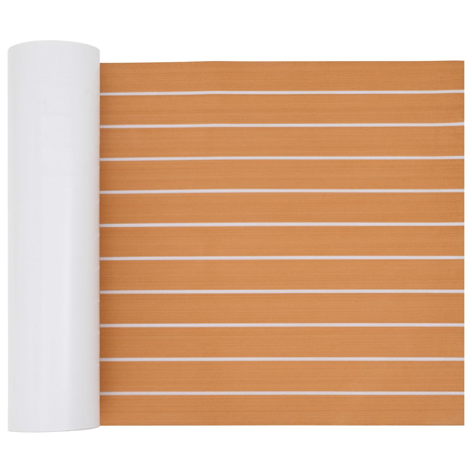 Båtmatt Randig Brun och vit 240 x 60 cm EVA