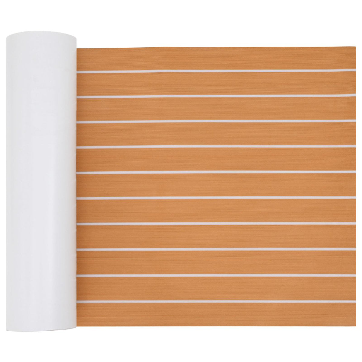 Båtmatt Randig Brun och vit 240 x 60 cm EVA