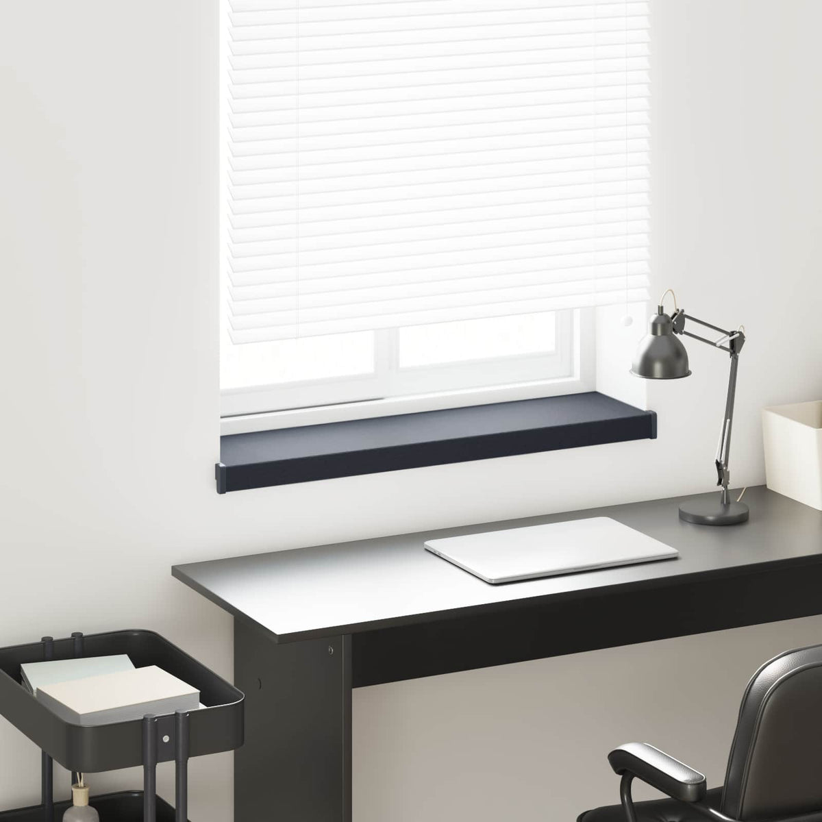 Fönsterbräda Anthracit med träådring 100 x 25 x 4,5 cm PVC