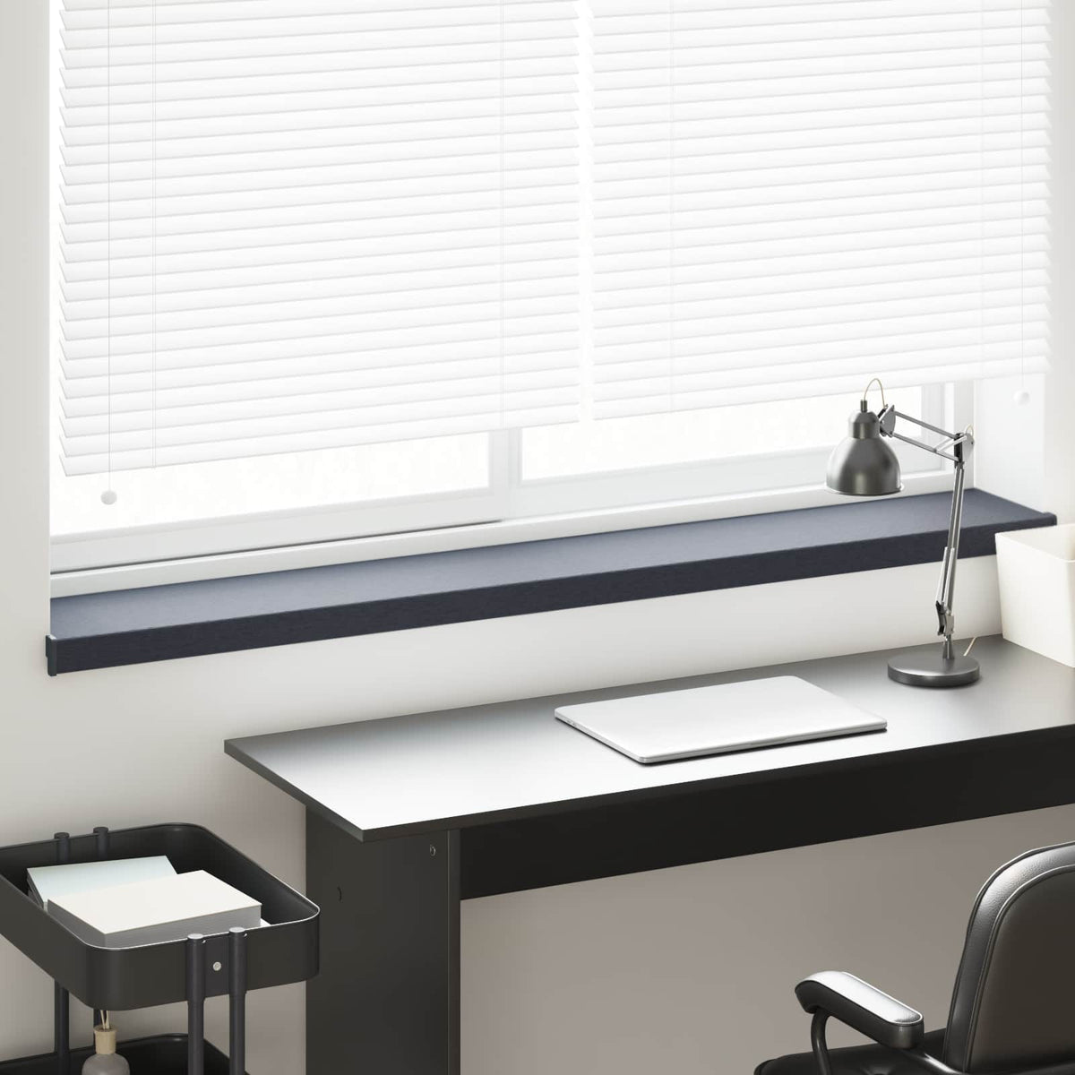 Fönsterbräda Anthracit med träådring 140 x 25 x 4,5 cm PVC
