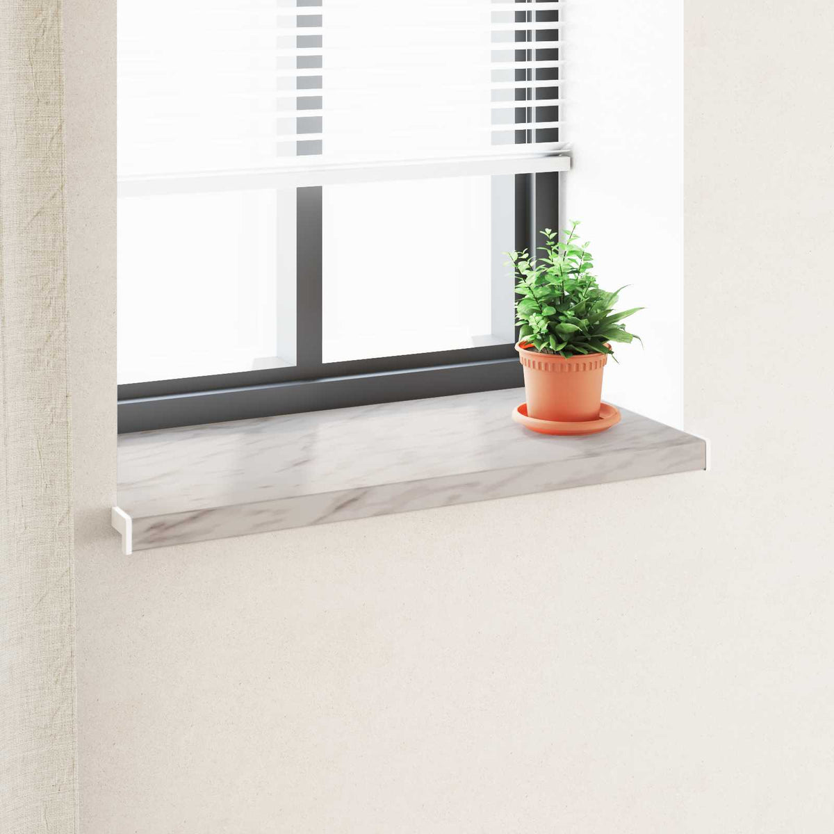 Fönsterbräda Marmorstruktur 100 x 45 x 4,5 cm PVC