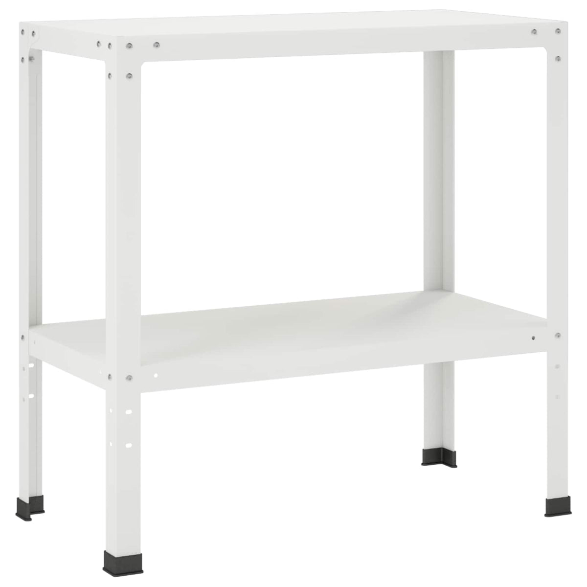 Planteringsbord 60 x 40 x 80 cm Pulverlackerat stål Vit