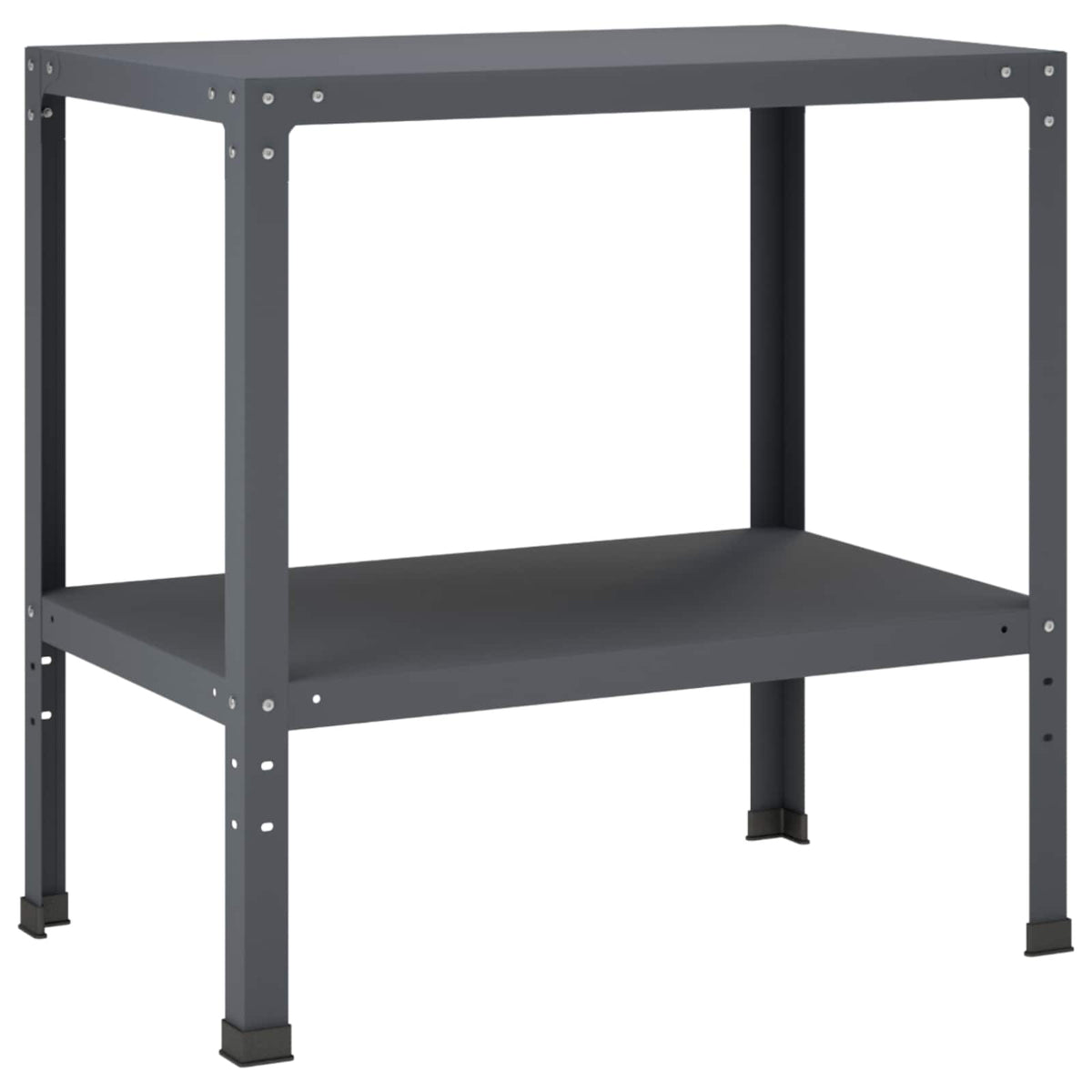 Planteringsbord 80 x 50 x 80 cm Pulverlackerat stål Antracit