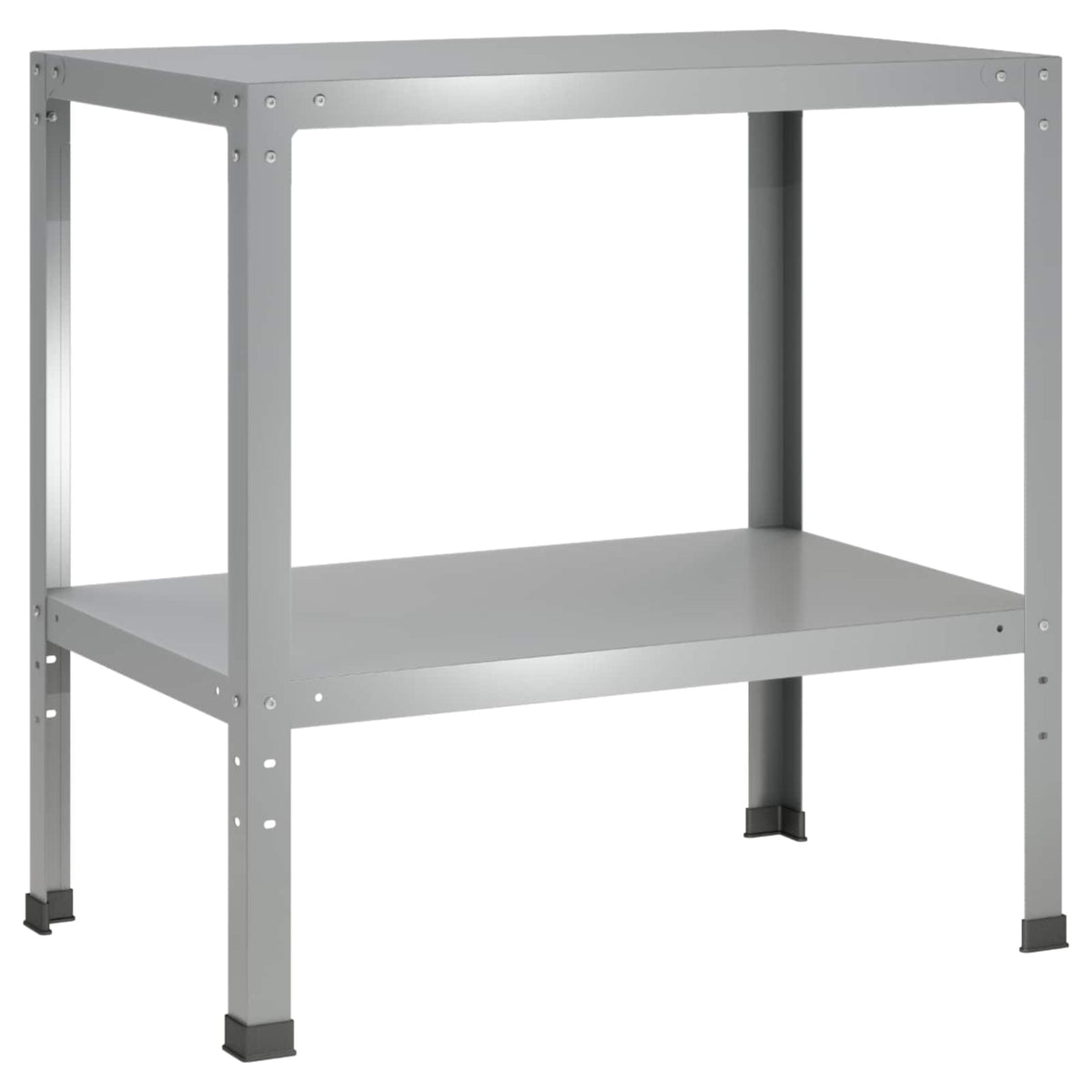 Planteringsbord 80 x 50 x 80 cm Galvaniserat stål Silver