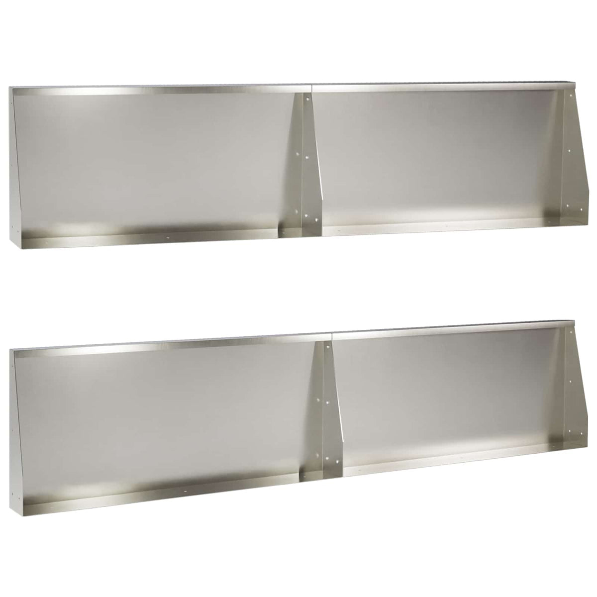 Stödvägg 4 st 100 x 12 x 40 cm Rostfritt stål Silver