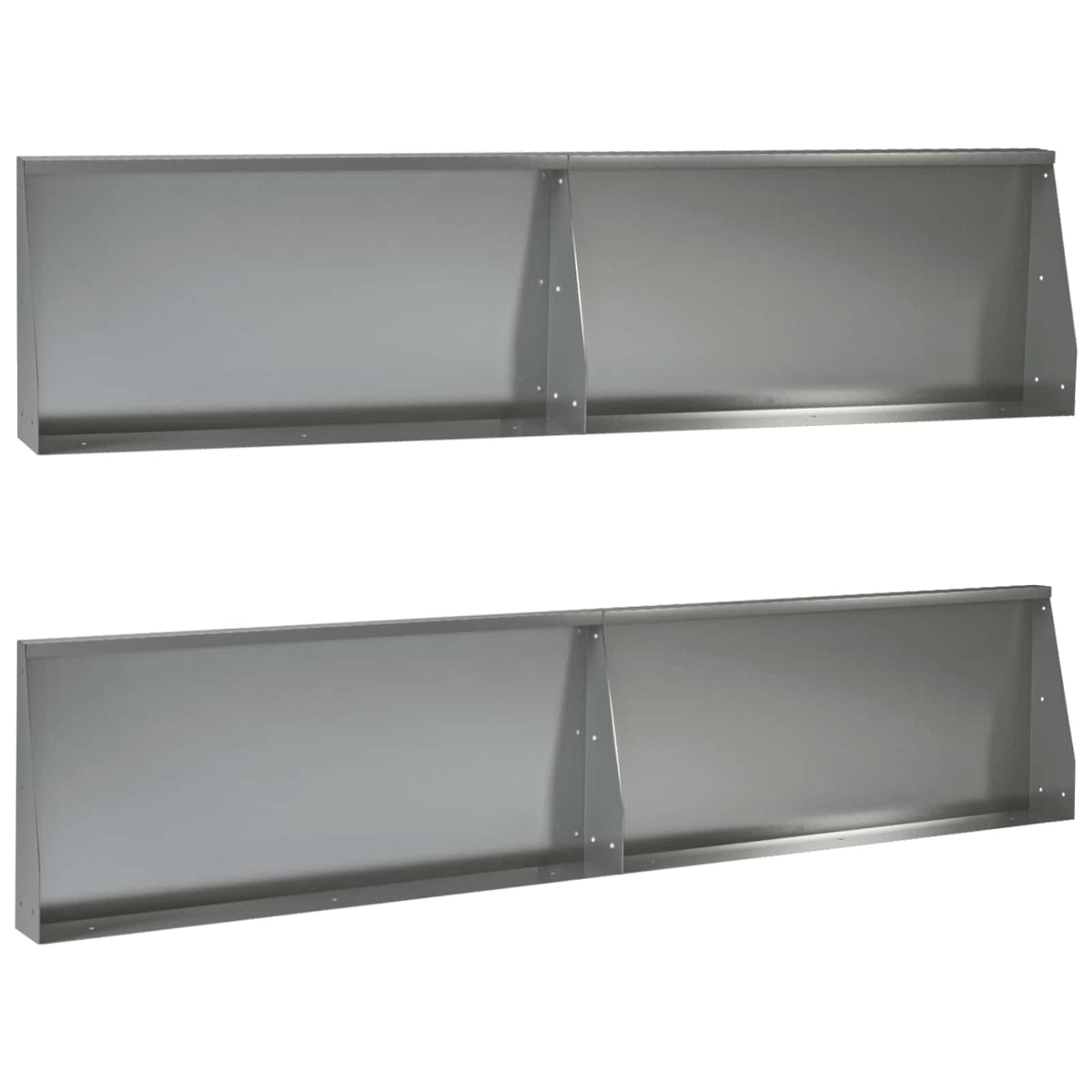 Stödvägg 4 st 100 x 12 x 40 cm Galvaniserat stål Silver
