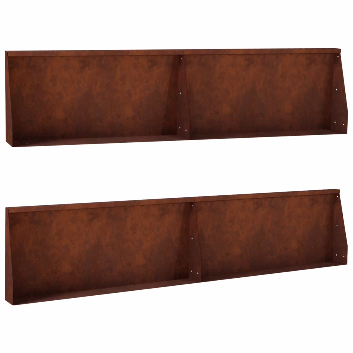 Stödvägg 4 st 100 x 12 x 40 cm Väderbeständig stål Rostig