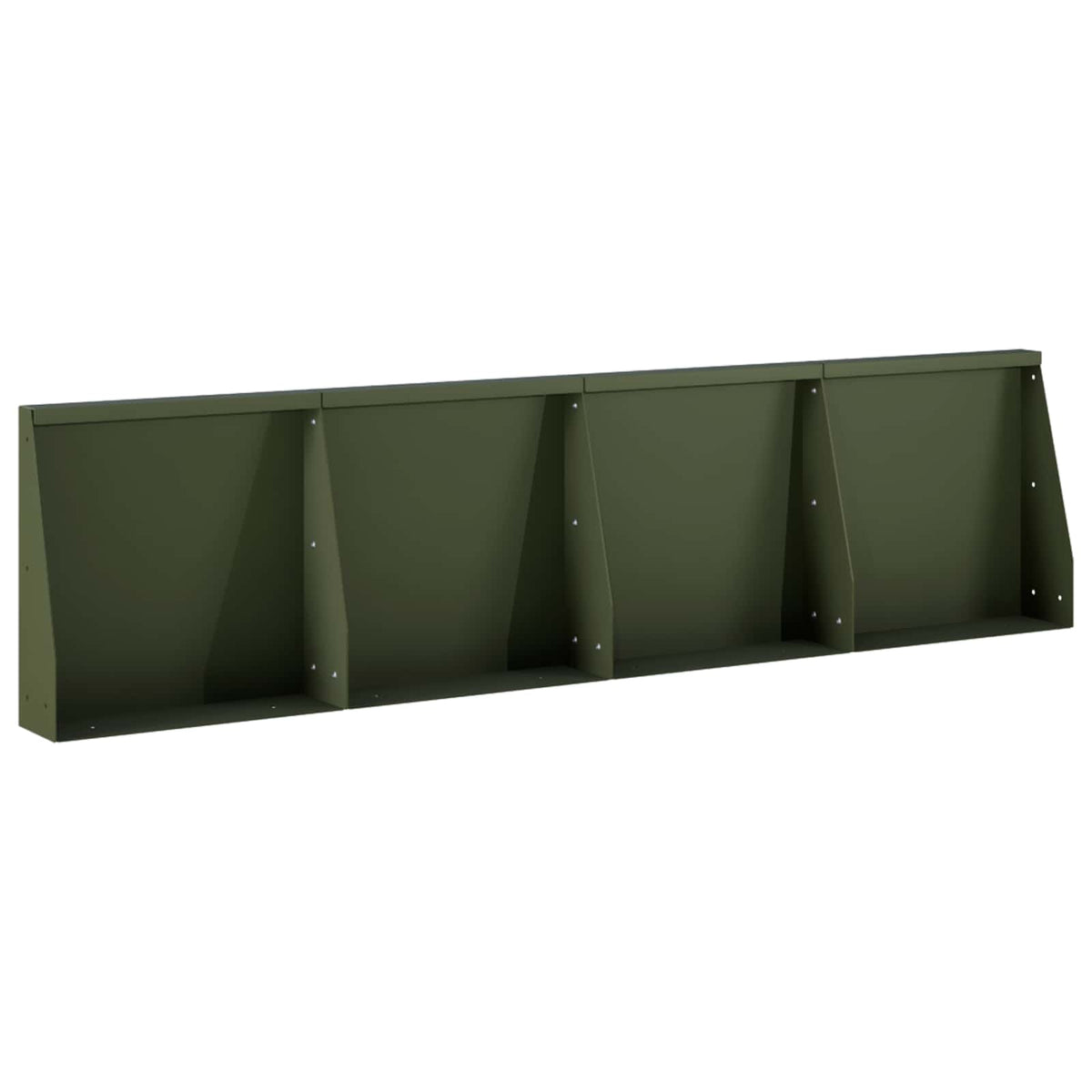 Stödvägg 4 st 40 x 12 x 50 cm Stål Olivgrön