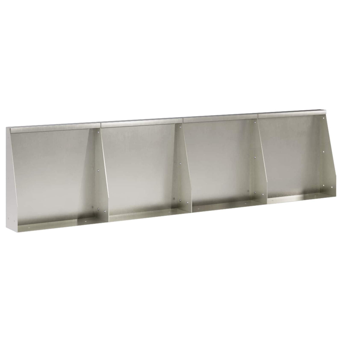 Stödvägg 4 st 40 x 12 x 50 cm Rostfritt stål Silver
