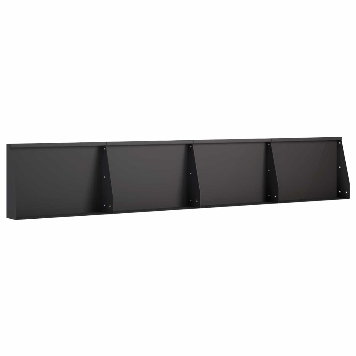 Stödvägg 4 st 60 x 12 x 30 cm Stål Svart