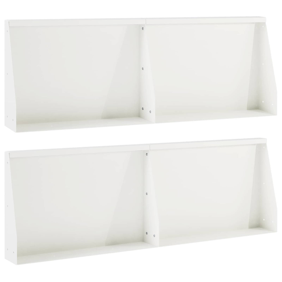 Stödvägg 4 st 60 x 12 x 40 cm Stål Vit