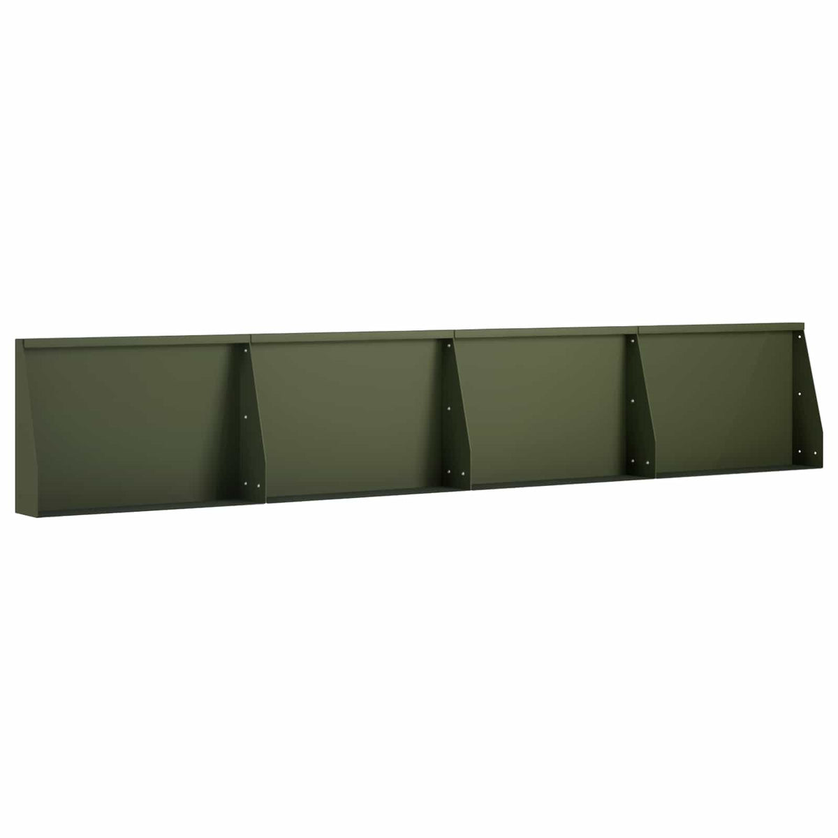 Stödvägg 4 st 60 x 12 x 40 cm Stål Olivgrön