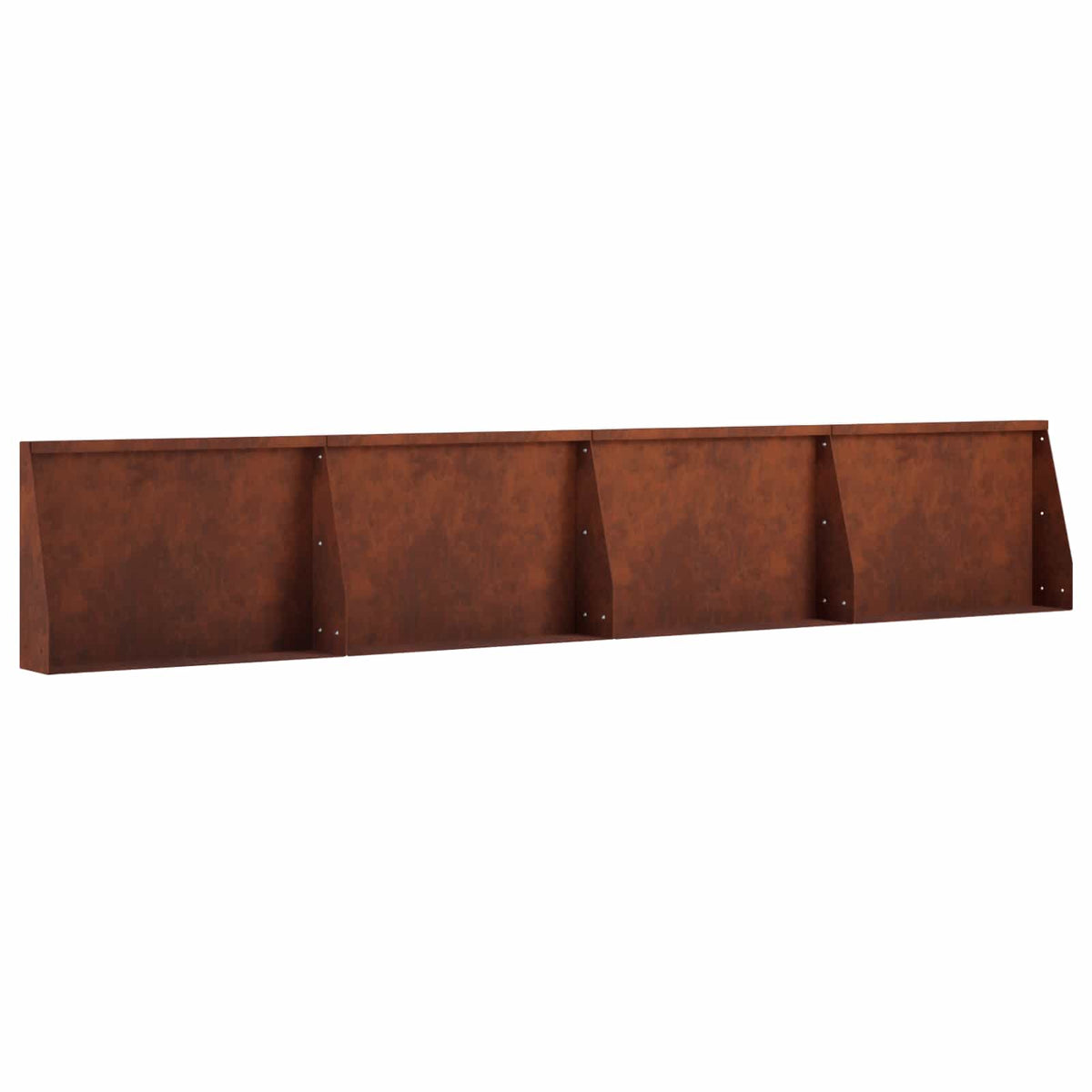 Stödvägg 4 st 60 x 12 x 40 cm Väderbeständig stål Rostig