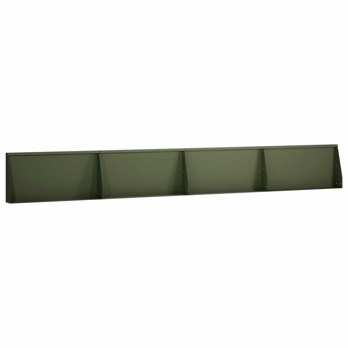 Stödvägg 4 st 80 x 12 x 30 cm Stål Olivgrön