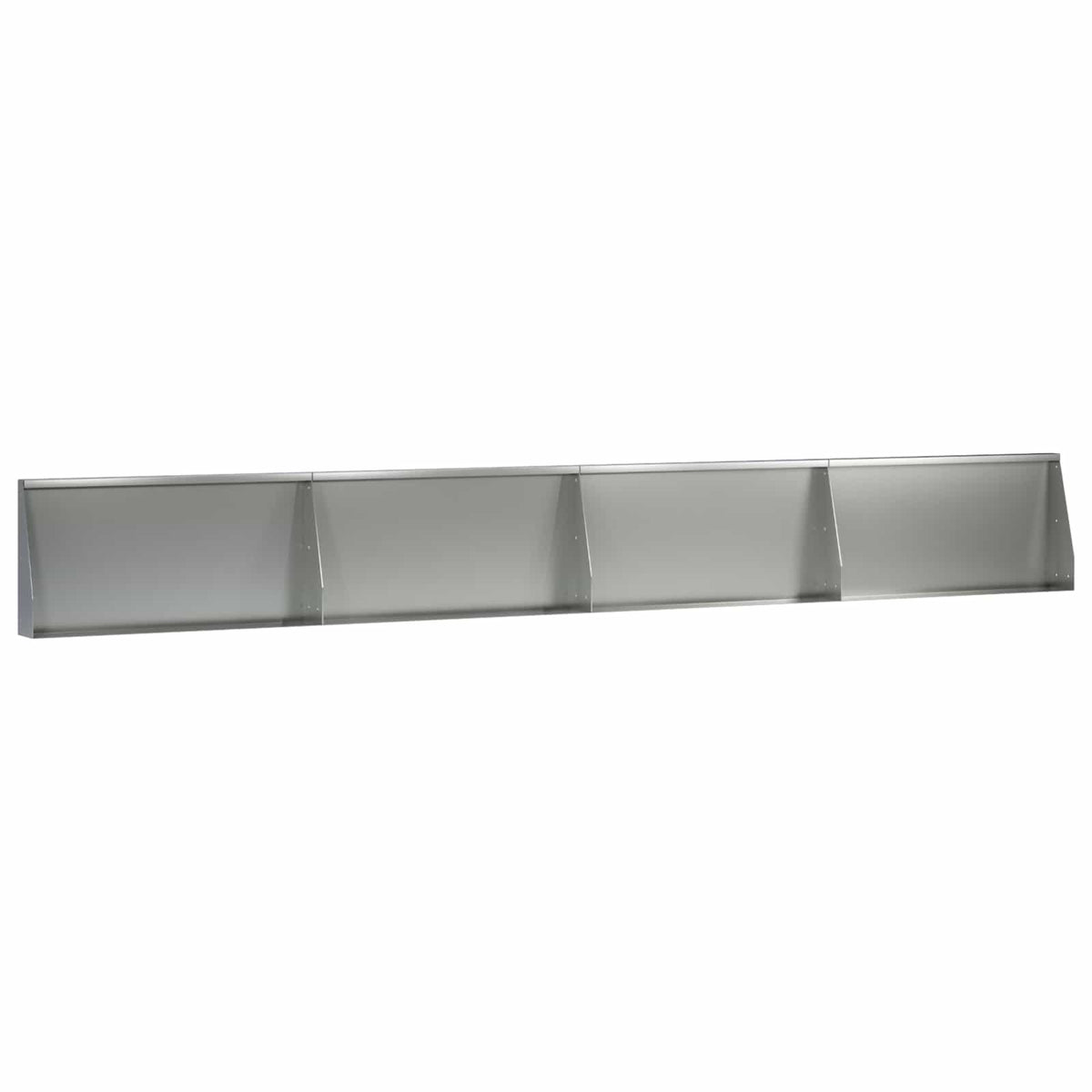 Stödvägg 4 st 80 x 12 x 50 cm Galvaniserat stål Silver
